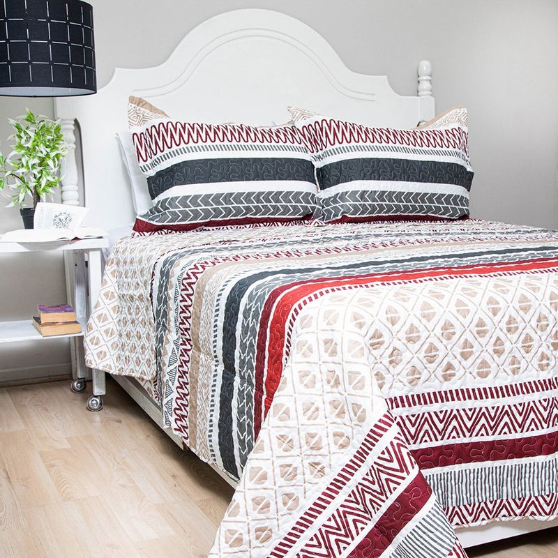DORAL - Quilt Estampado Deluxe Reversible D/2 2 Plazas Doral