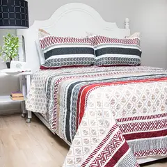 DORAL - Quilt Estampado Deluxe Reversible D/2 2 Plazas