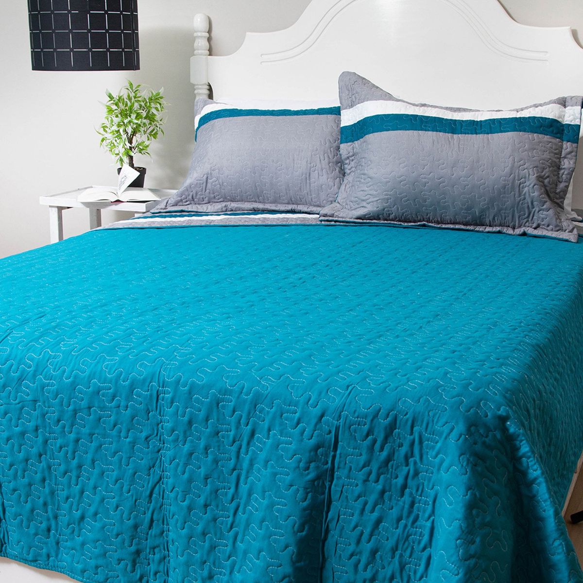 DORAL - Quilt Estampado Deluxe Reversible D/4 2 Plazas Doral