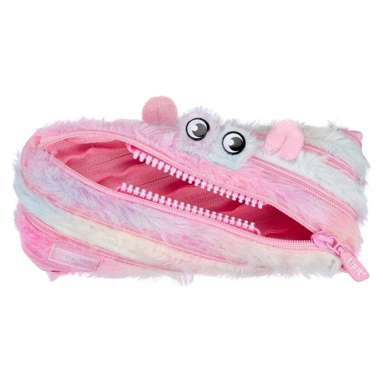 FABER Estuche Furry Monster Rosado Y Amarillo