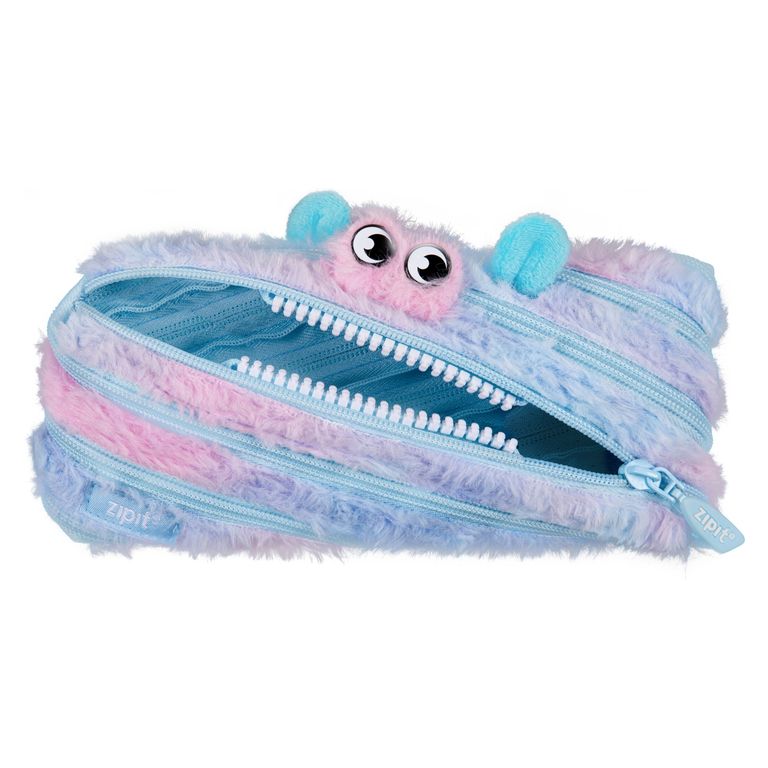 FABER Estuche Furry Monster Azul Y Rosado