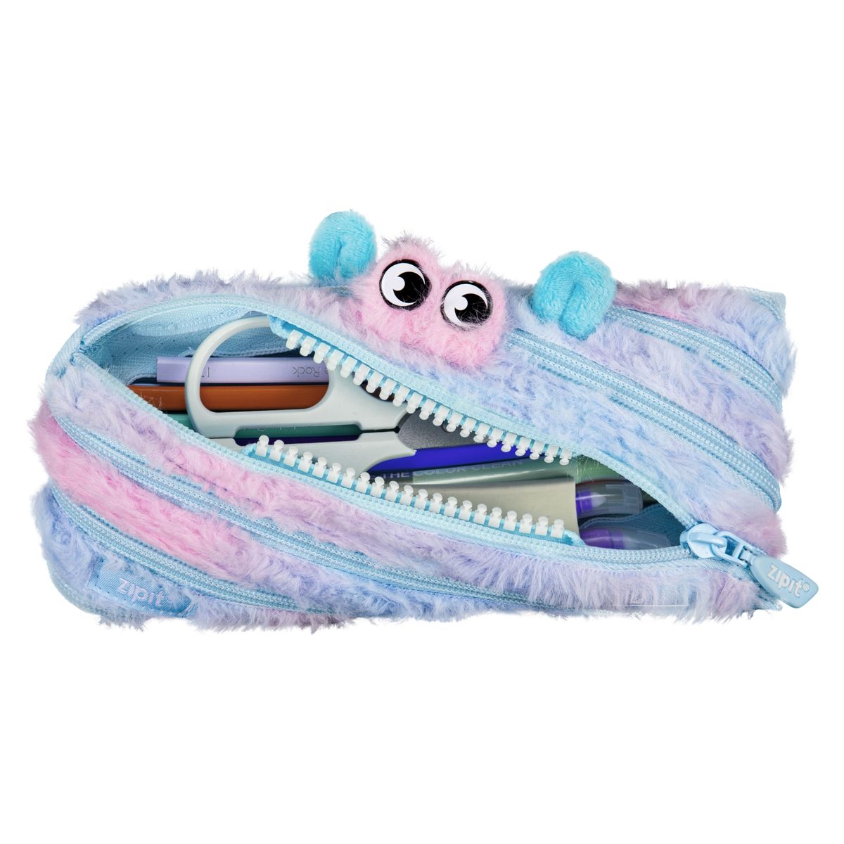 FABER - Estuche Furry Monster Azul Y Rosado Faber