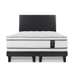 FLEX - Cama Europea Grafito Majesty King + Respaldo Modern