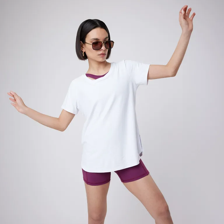 JOYFITTERS Polera Manga Corta Deportiva Mujer