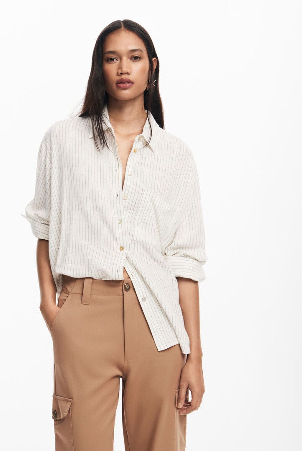 DESIGUAL - Blusa Rayas Estampado Mujer Desigual