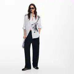 DESIGUAL - Blusa Estampado Letras Mujer