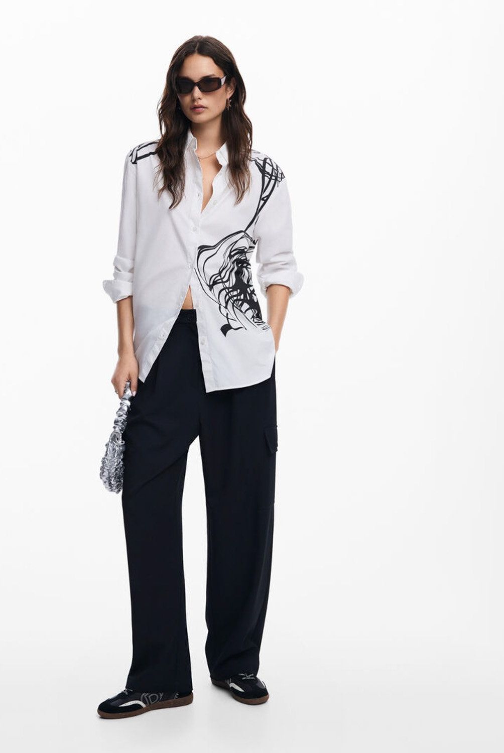 DESIGUAL - Blusa Estampado Letras Mujer Desigual