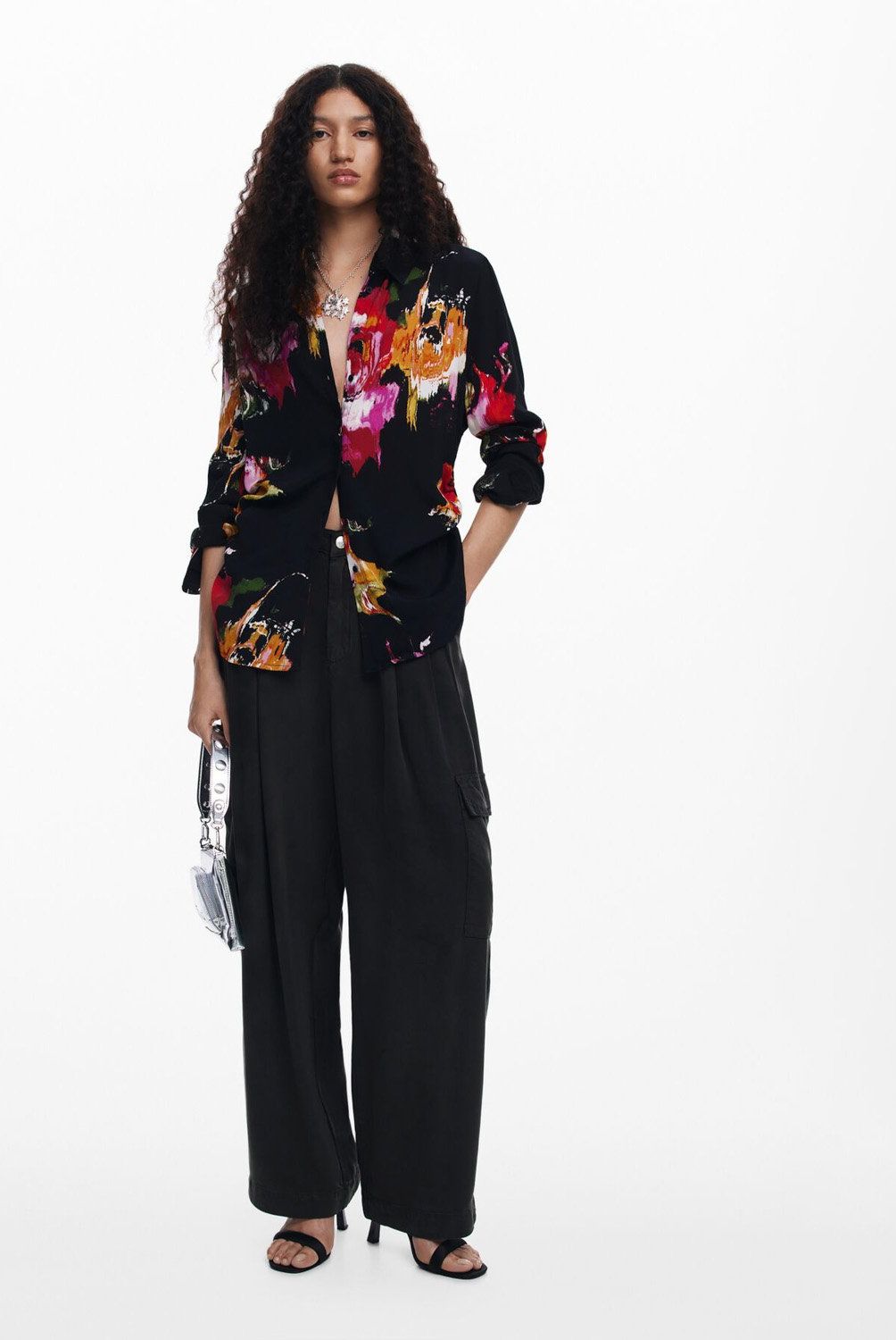 DESIGUAL - Blusa Estampado Flores Mujer Desigual