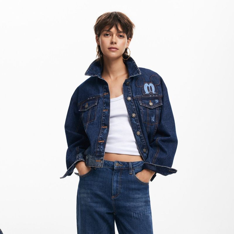 DESIGUAL - Chaqueta Denim Mickey Mujer Desigual