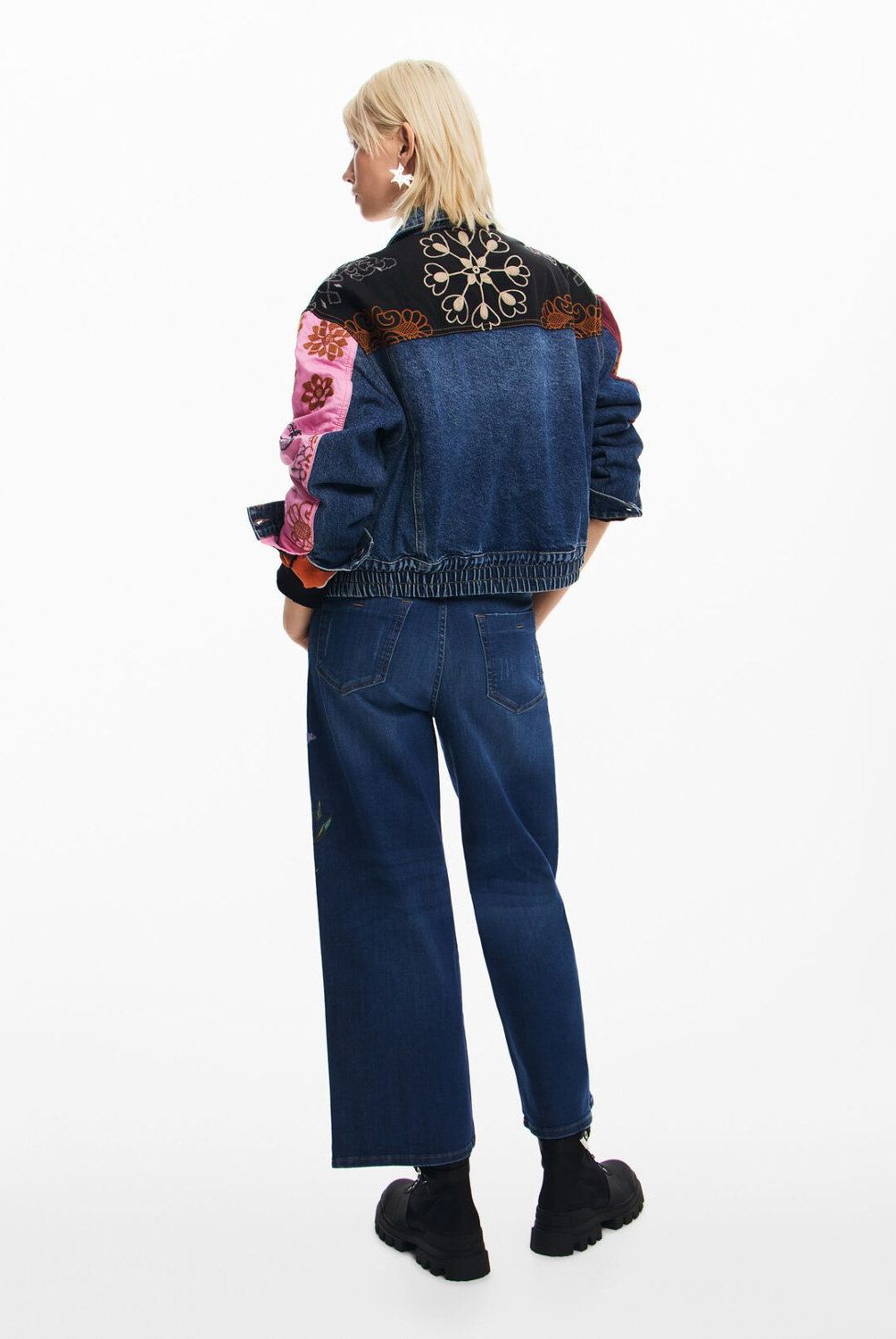 DESIGUAL - Chaqueta Denim Patchwork Mujer Desigual