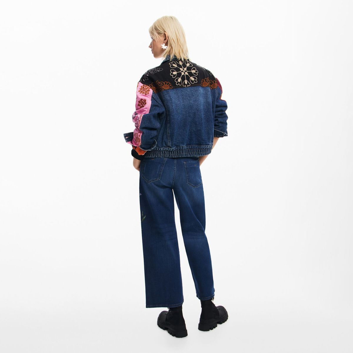 DESIGUAL - Chaqueta Denim Patchwork Mujer Desigual