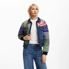 DESIGUAL - Chaqueta Denim Patchwork Mujer