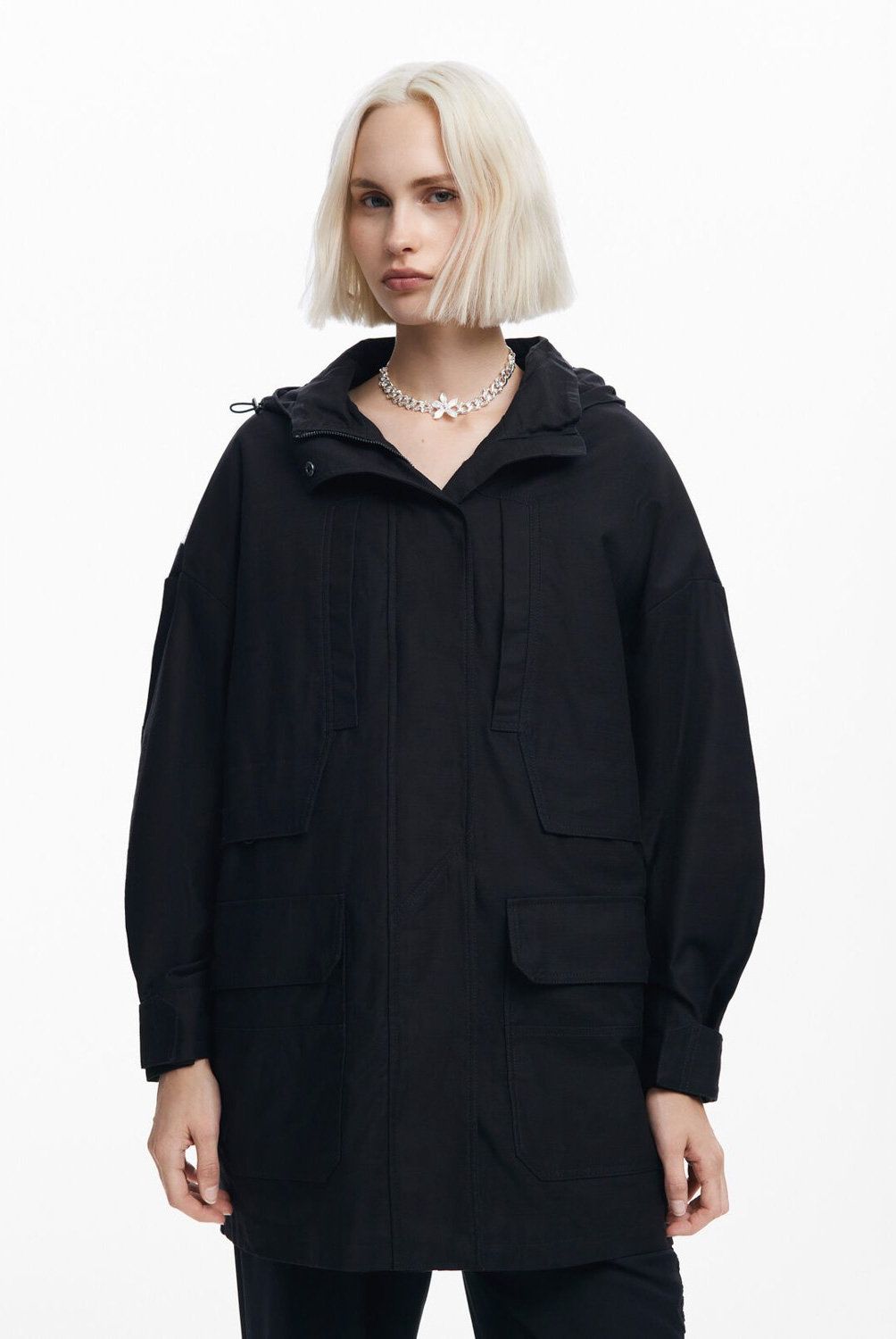 DESIGUAL - Parka Forro Multibolsillo Mujer Desigual