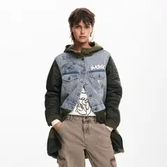 DESIGUAL - Parka Híbrida Capucha Mickey Mujer