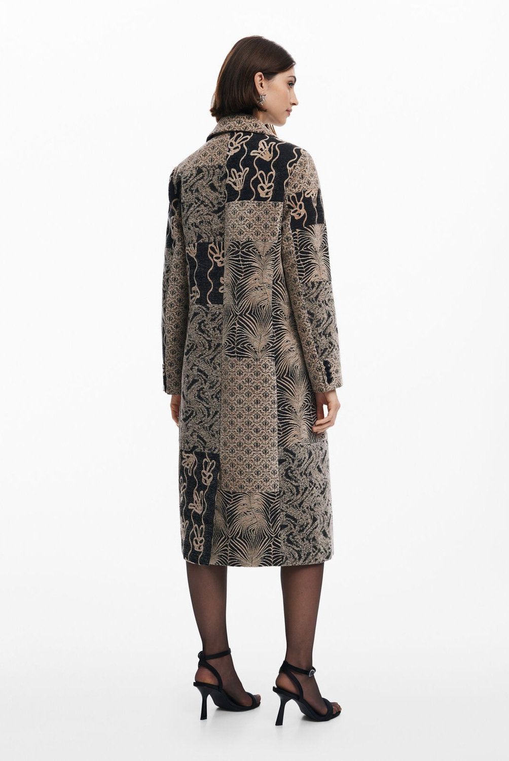 DESIGUAL - Abrigo Largo Patch Mujer Desigual