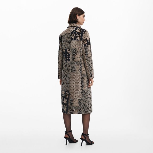 DESIGUAL - Abrigo Largo Patch Mujer Desigual