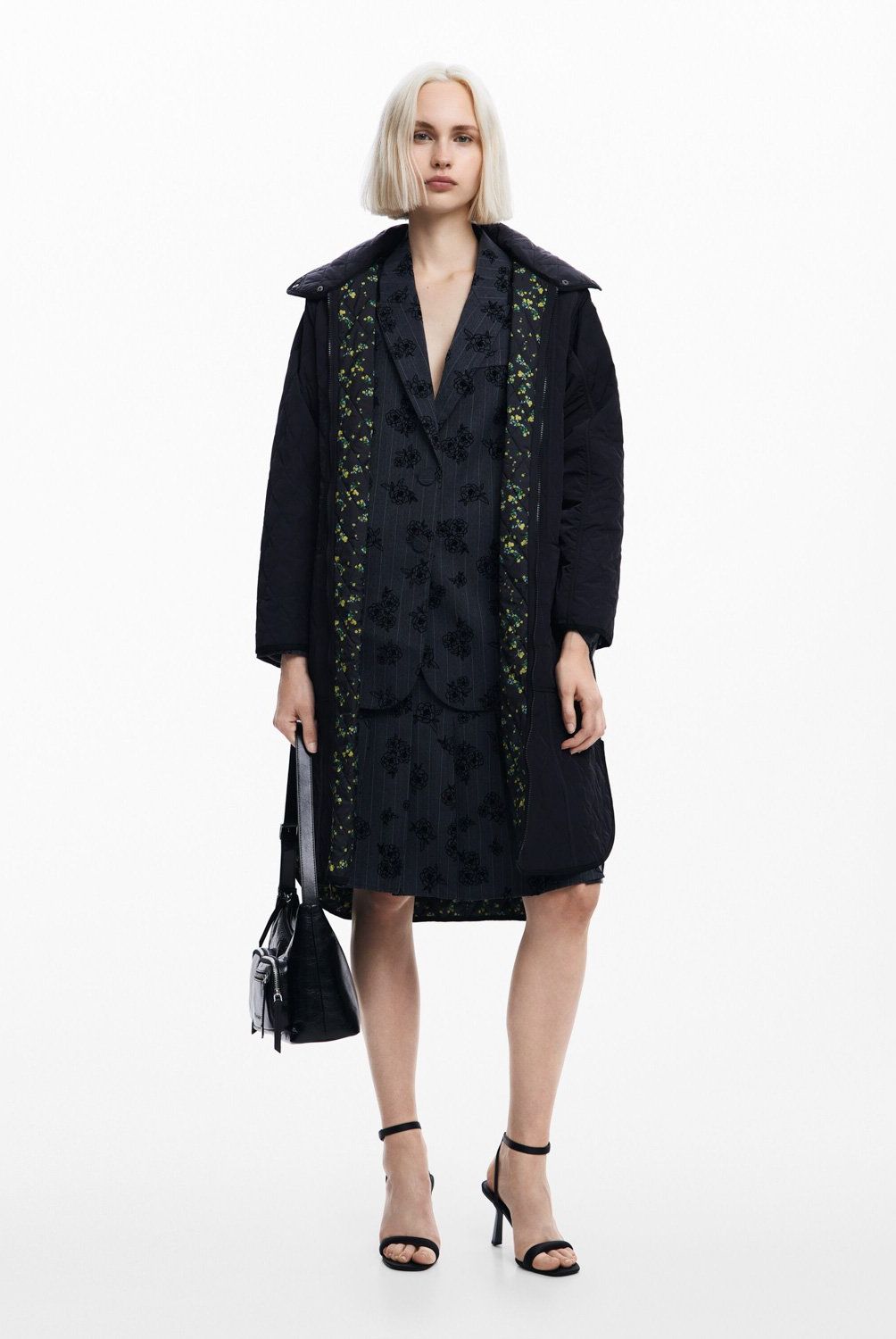 DESIGUAL - Parka Larga Reversible Mujer Desigual