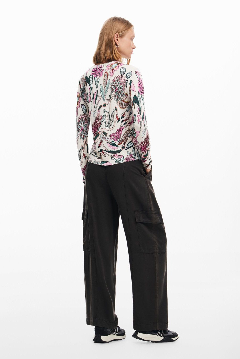 DESIGUAL - Sweater Detalles Flores Mujer Desigual
