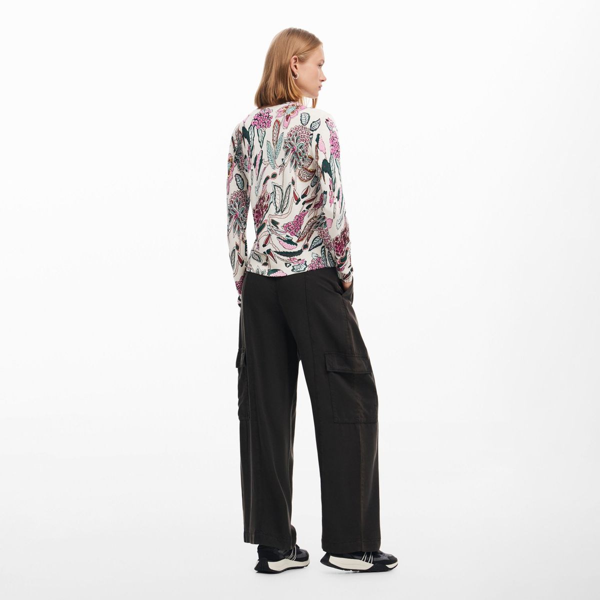 DESIGUAL - Sweater Detalles Flores Mujer Desigual