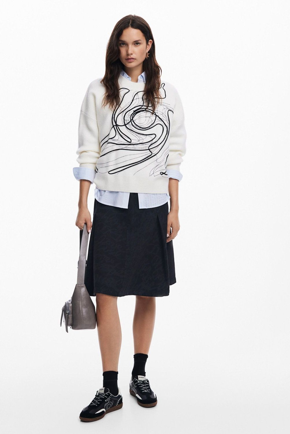 DESIGUAL - Sweater Trazos M. Christian Lacroix Mujer Desigual