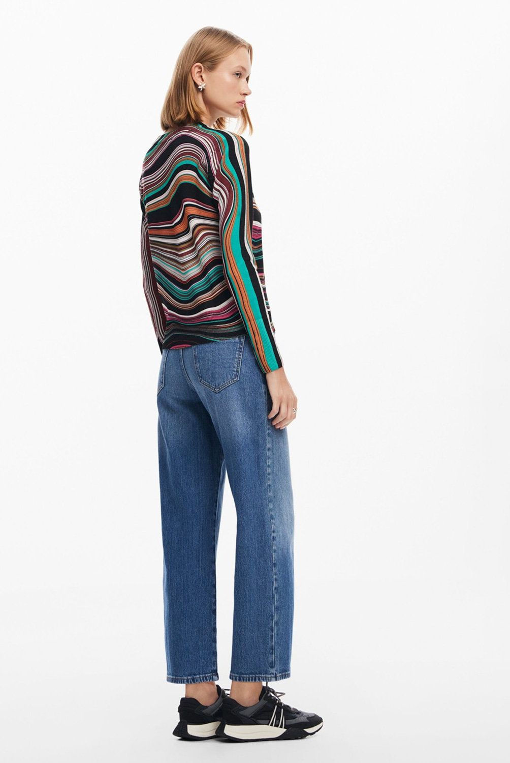DESIGUAL - Sweater Rayas Onduladas Mujer Desigual