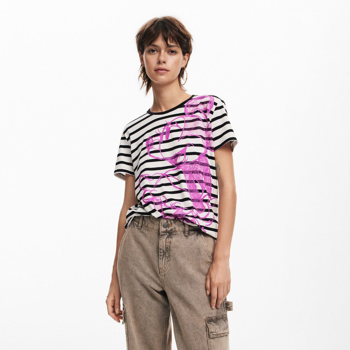 DESIGUAL - Polera Minnie Mouse Mujer Desigual