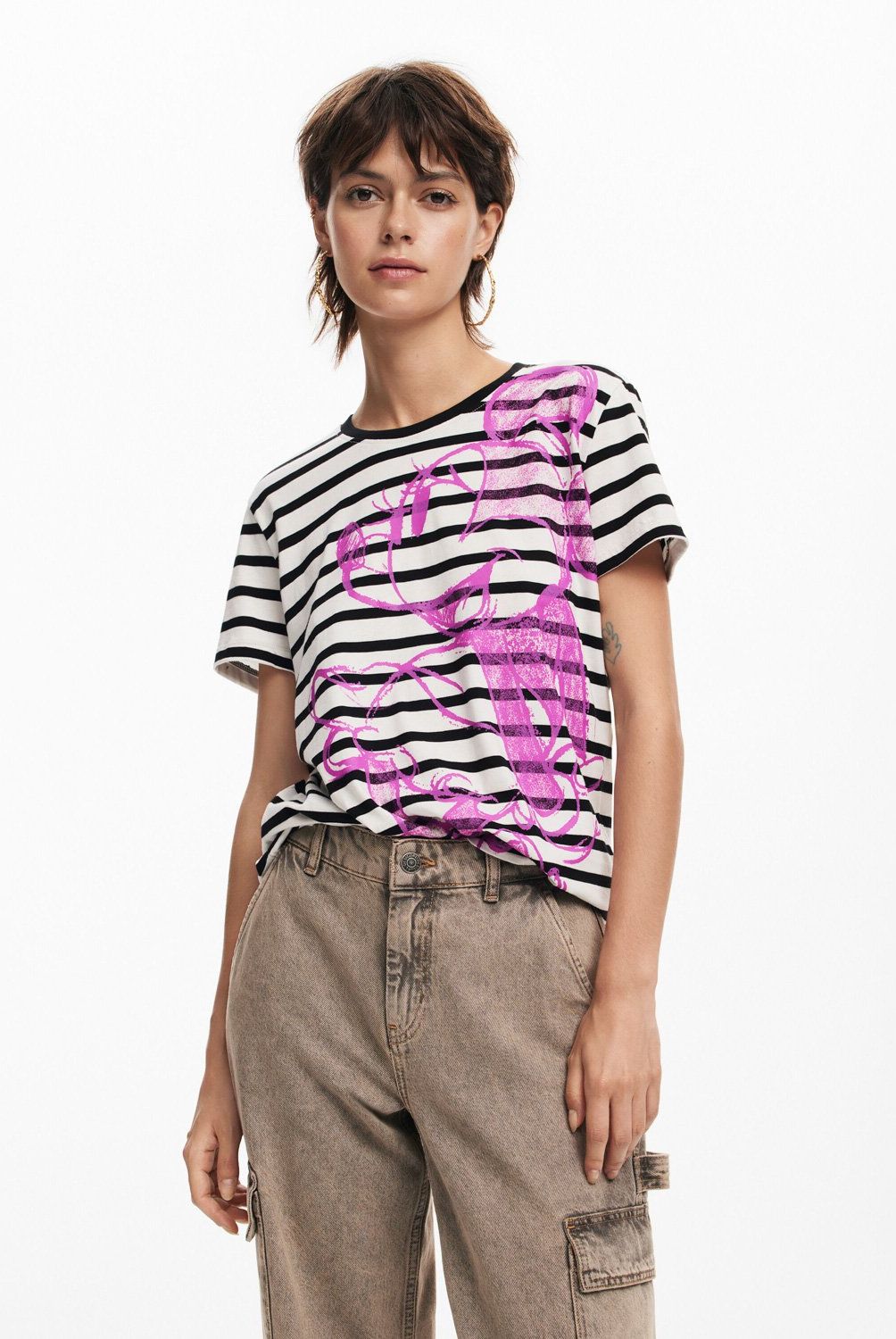 DESIGUAL - Polera Minnie Mouse Mujer Desigual