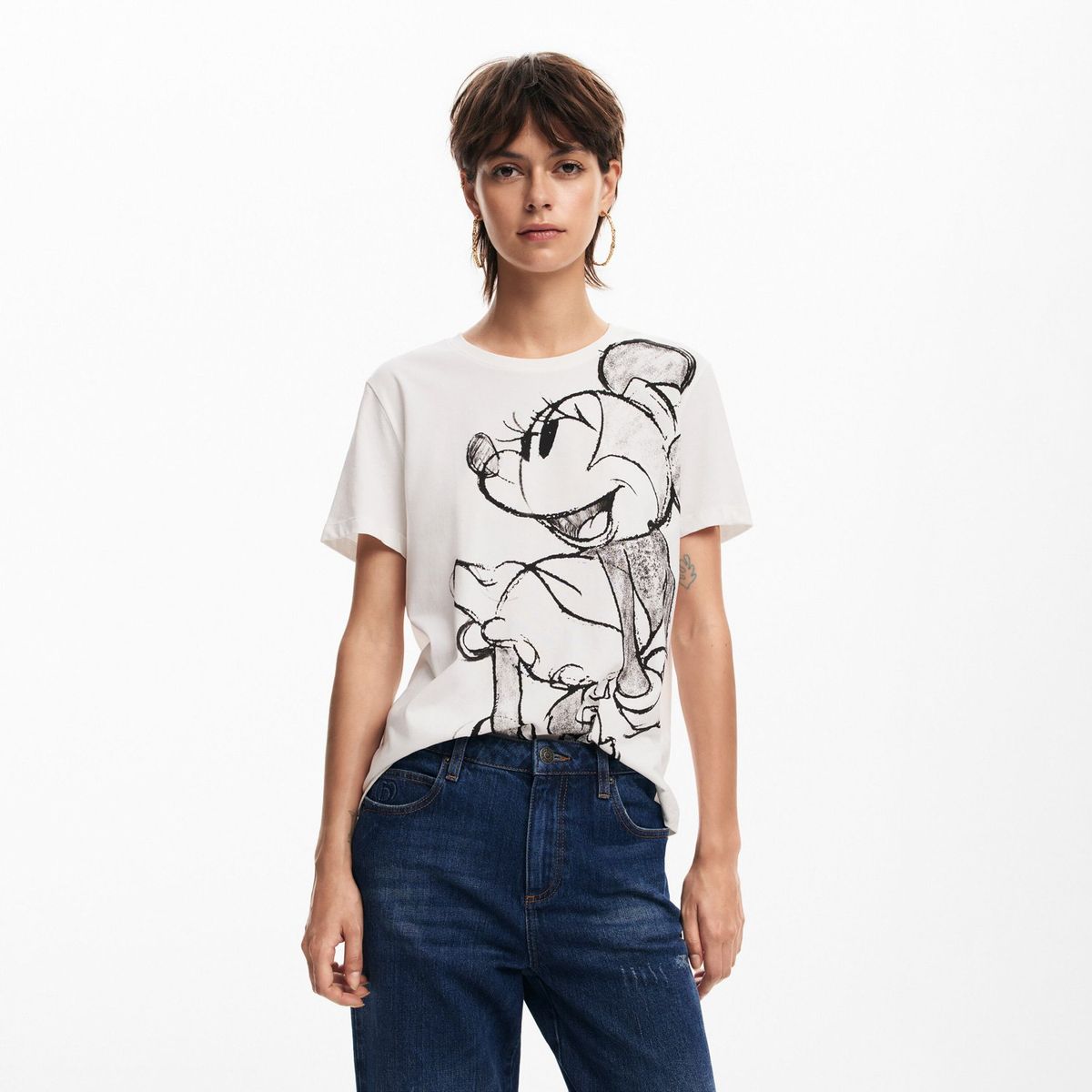 DESIGUAL - Polera Minnie Mouse Mujer Desigual