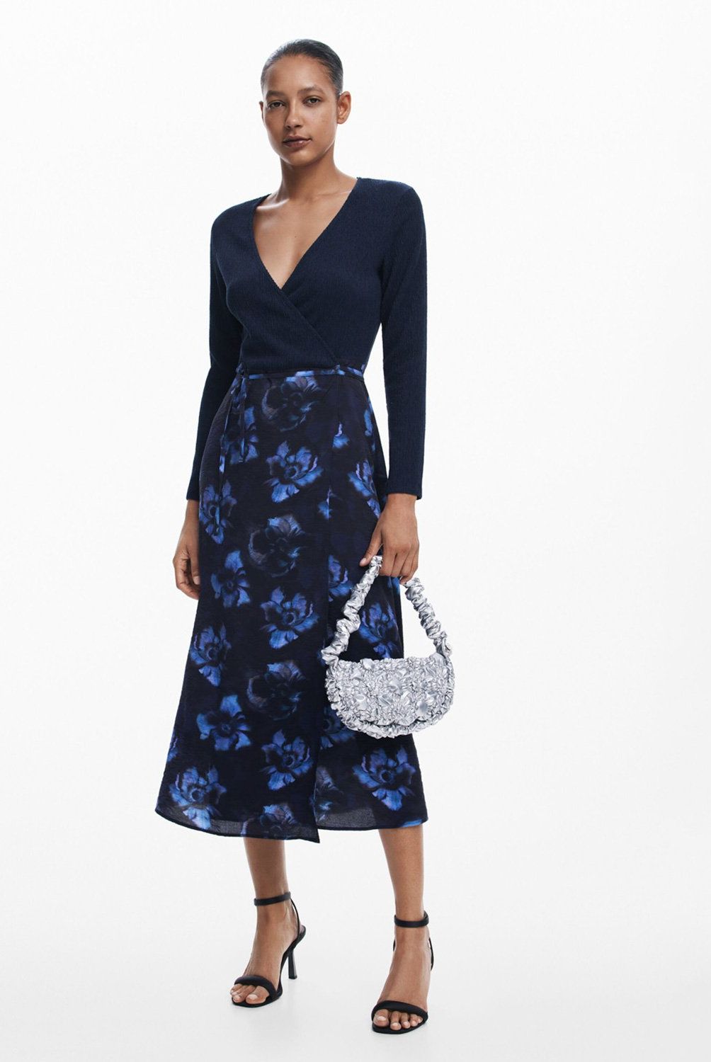 DESIGUAL - Vestido Midi Combinado Mujer Desigual