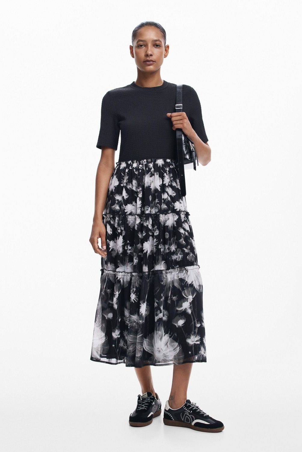 DESIGUAL - Vestido Midi Combinado Mujer Desigual