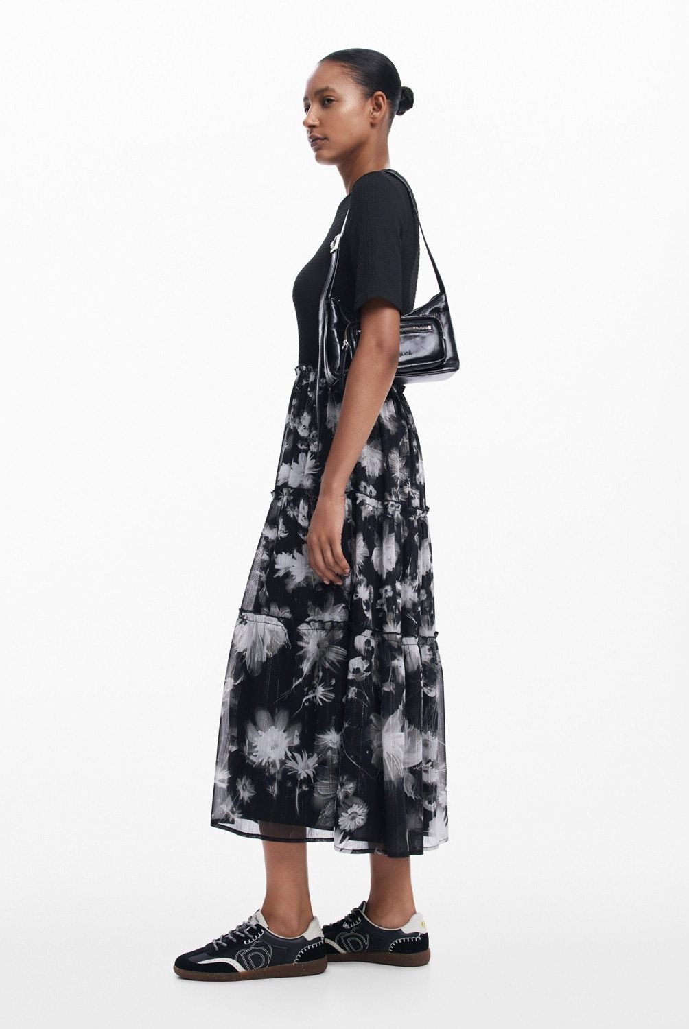 DESIGUAL - Vestido Midi Combinado Mujer Desigual
