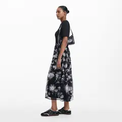 DESIGUAL - Vestido Midi Combinado Mujer