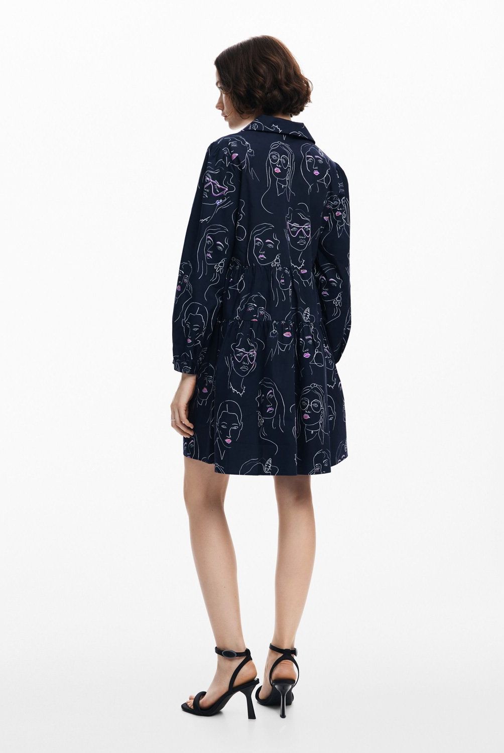 DESIGUAL - Vestido Mini Caras Mujer Desigual