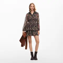 DESIGUAL - Vestido Corto Flores Mujer