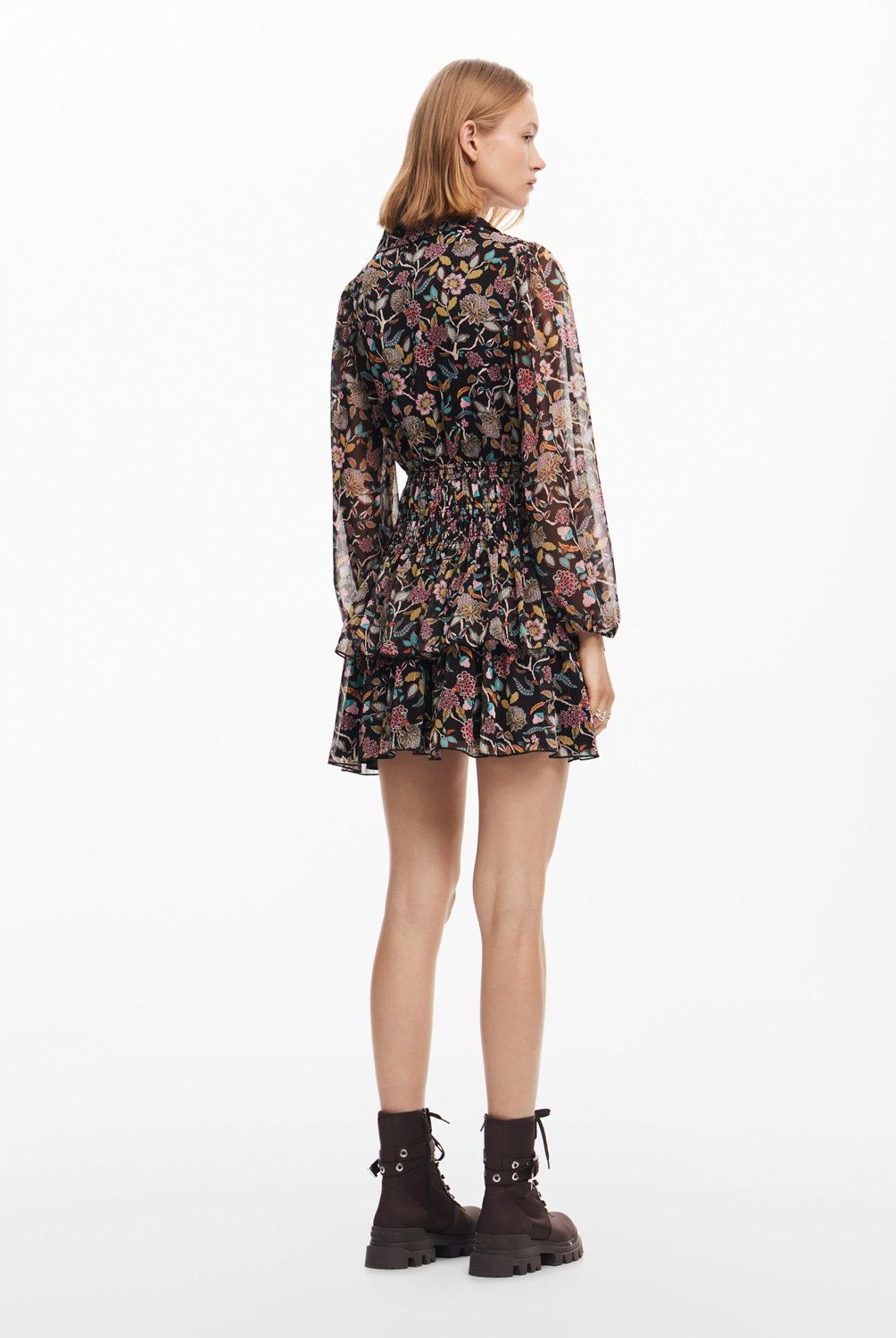 DESIGUAL - Vestido Corto Flores Mujer Desigual