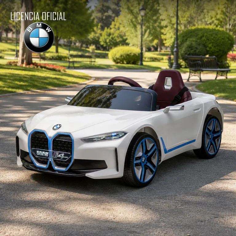 Auto A Batería Bmw I4 Blanco 12v