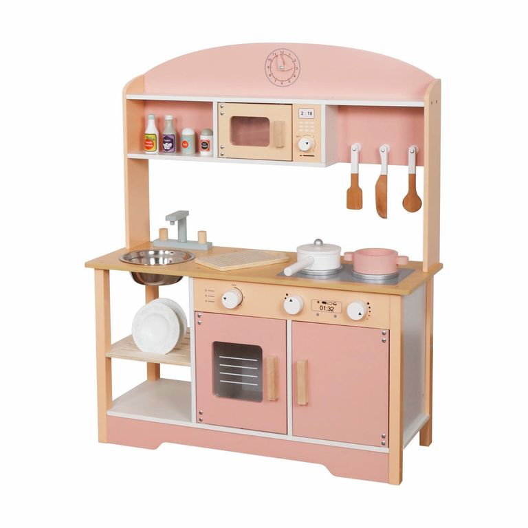 KIDSCOOL Cocina Montessori Rosa +Accesorios