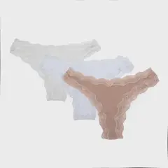 ETAM - Pack Ropa Interior 3 Calzones Tangas Jim Mujer