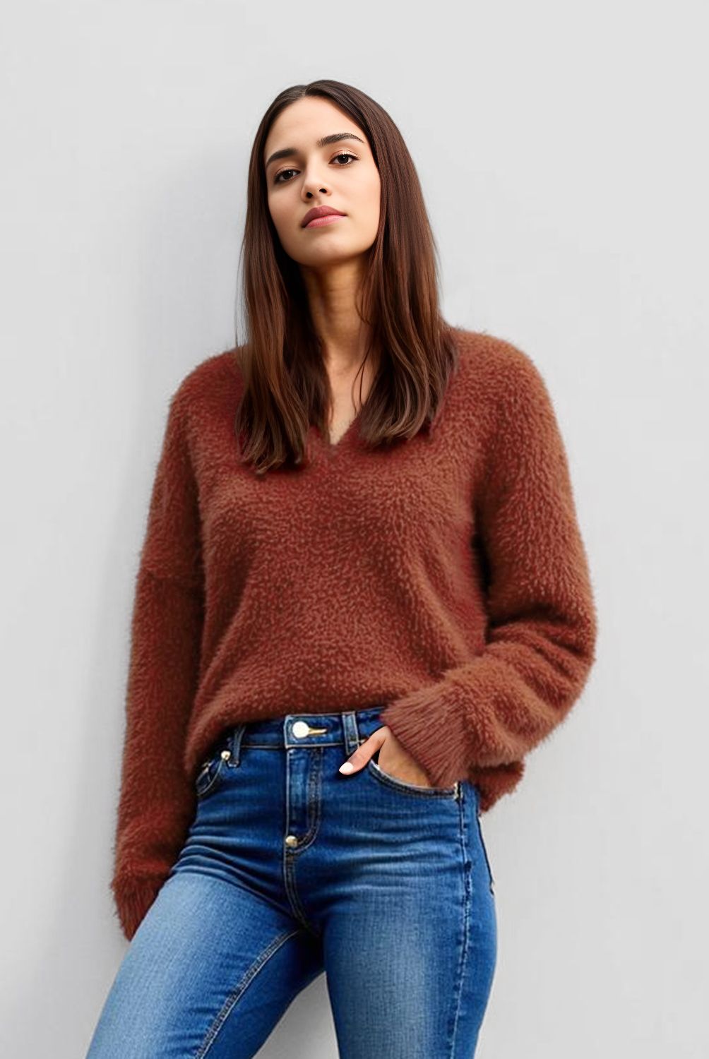 SCOTCHSODA - Sweater Cuello En V Mujer Scotchsoda