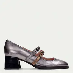 HISPANITAS - Zapato Casual Mujer Cuero Plateado