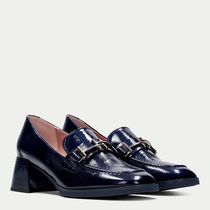 HISPANITAS - Zapato Casual Mujer Cuero Azul Hispanitas