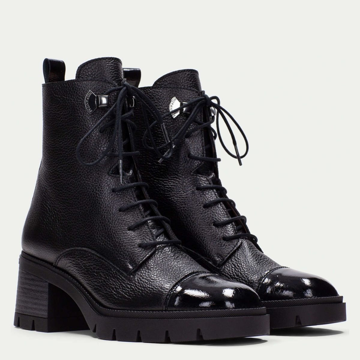 HISPANITAS - Botín Mujer Cuero Negro Hispanitas