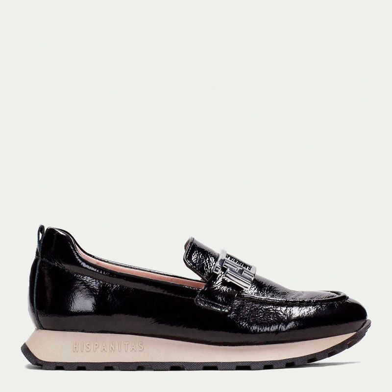 HISPANITAS - Zapato Casual Mujer Cuero Negro Hispanitas