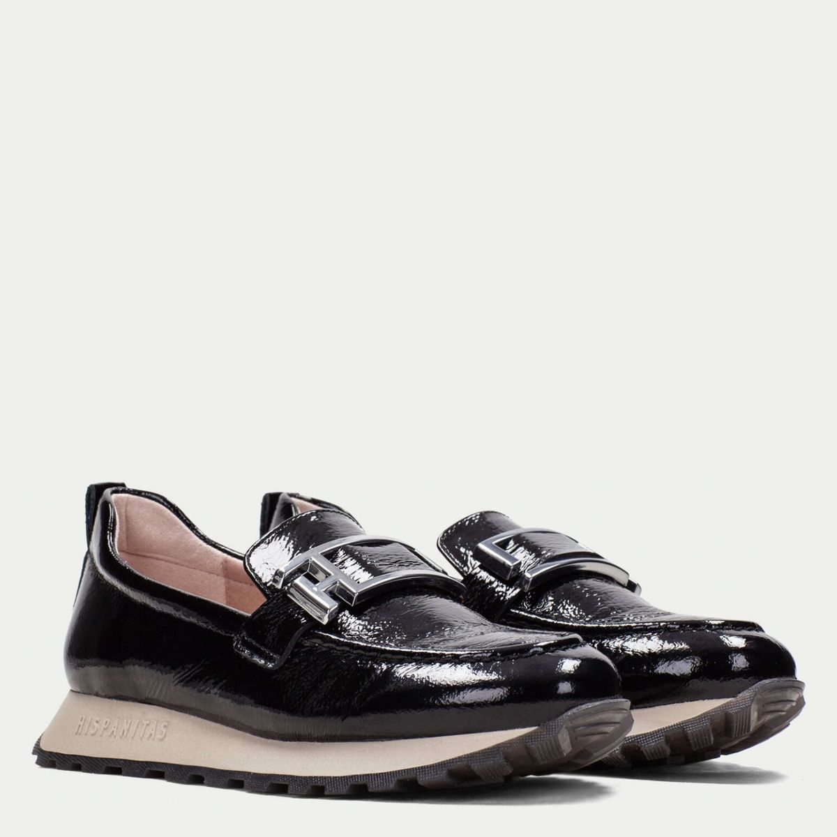 HISPANITAS - Zapato Casual Mujer Cuero Negro Hispanitas