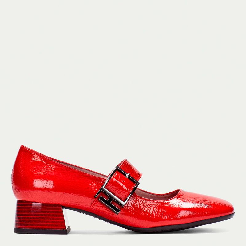 HISPANITAS - Zapato Casual Mujer Cuero Rojo Hispanitas