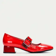 HISPANITAS - Zapato Casual Mujer Cuero Rojo