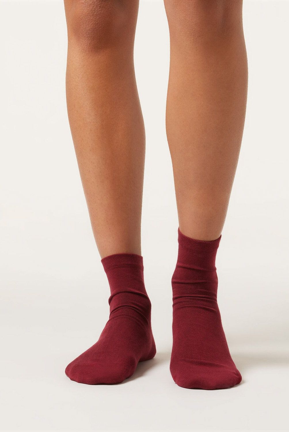 CALZEDONIA - Calcetines Cortos con Borde Rematado Mujer Calzedonia