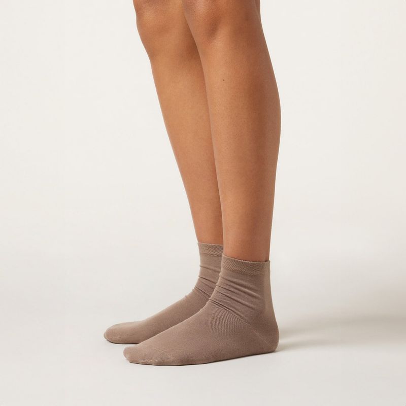 CALZEDONIA - Calcetines Cortos con Borde Rematado Mujer Calzedonia