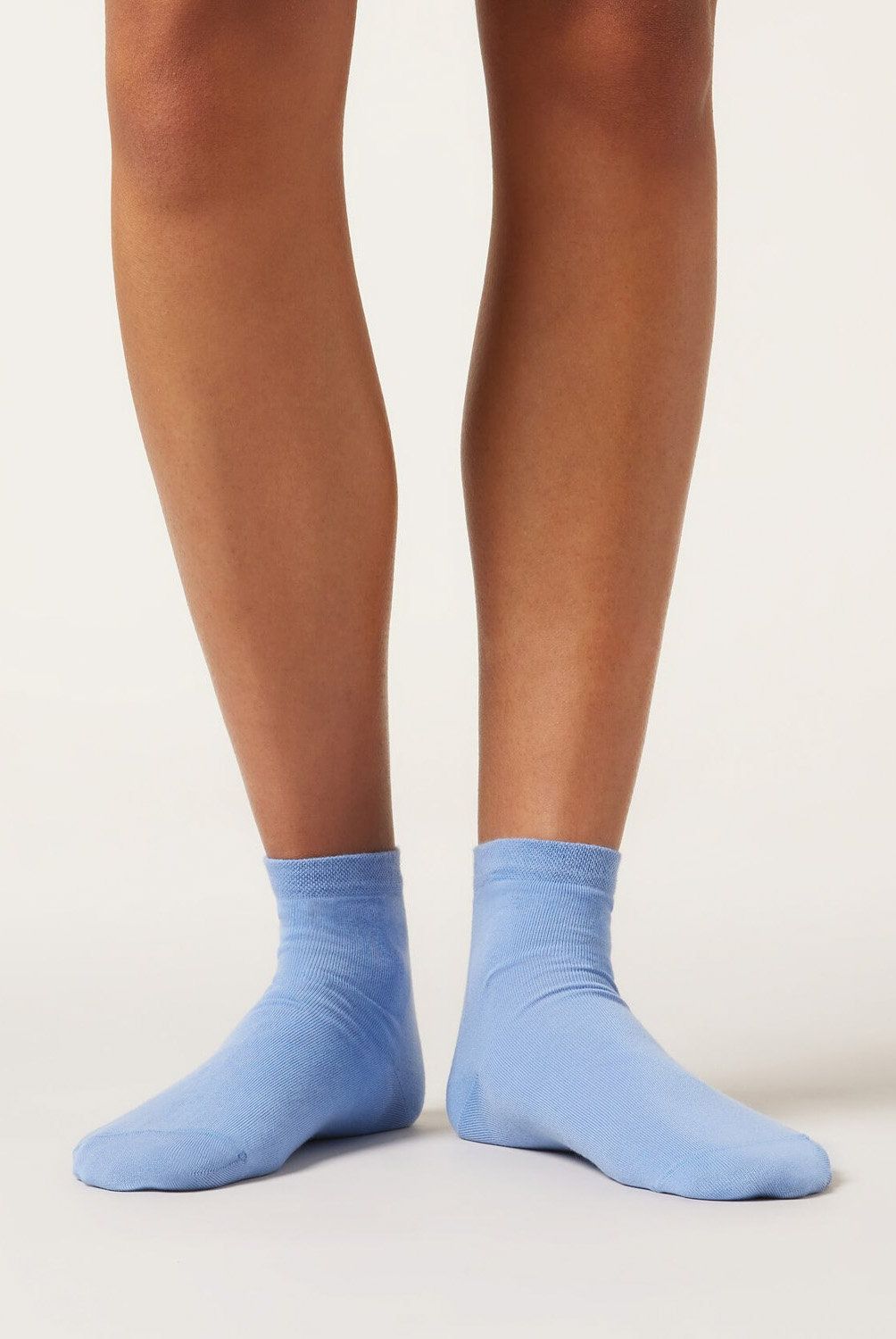 CALZEDONIA - Calcetines Cortos con Borde Rematado Mujer Calzedonia
