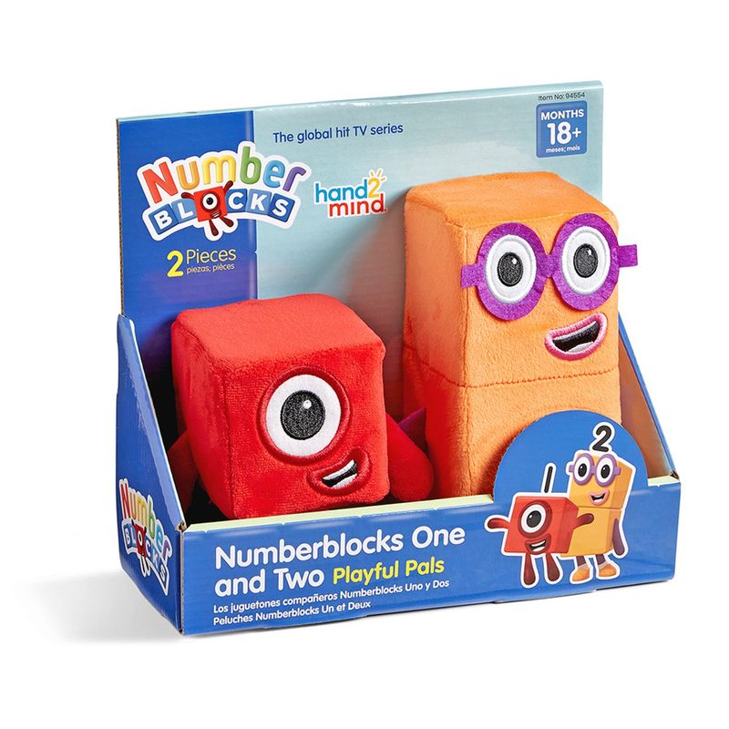 GENERICO - Plush De Uno Y Dos Amigos Juguetones Numberblocks Hand2Mind